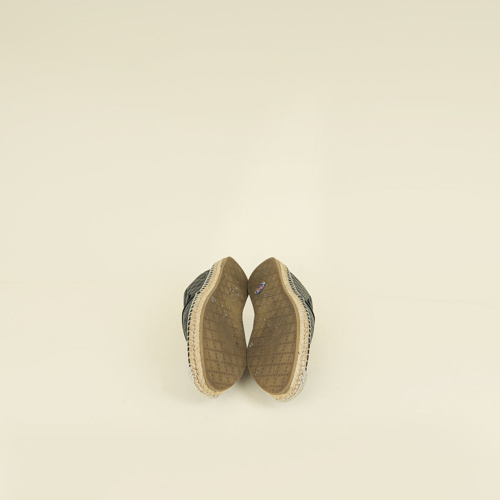 Gucci Black GG Microguccissima Espadrille 39.5