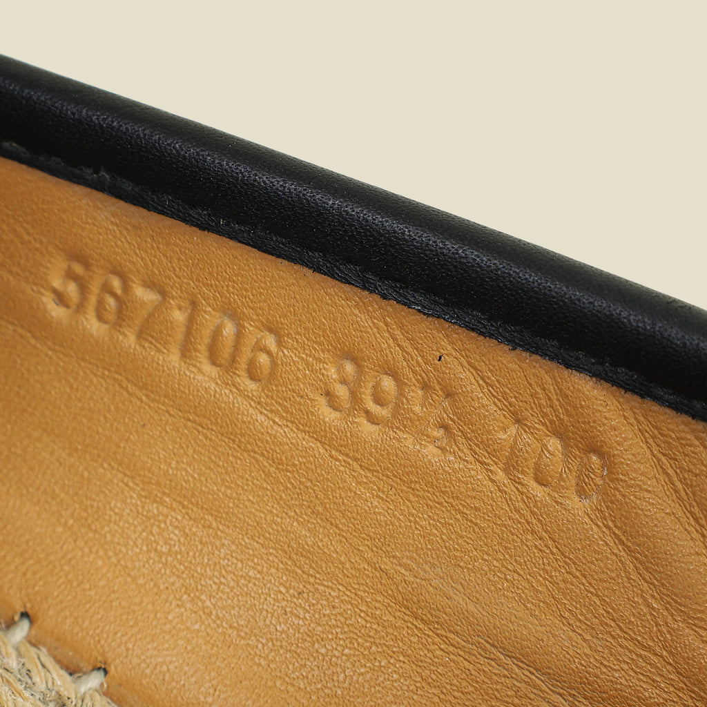 Gucci Black GG Microguccissima Espadrille 39.5