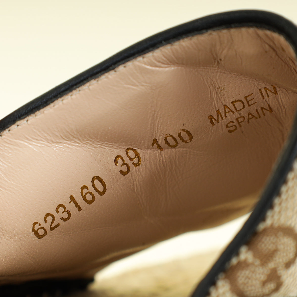 Gucci Ebony GG Marmont Platform Espadrille Mule 39