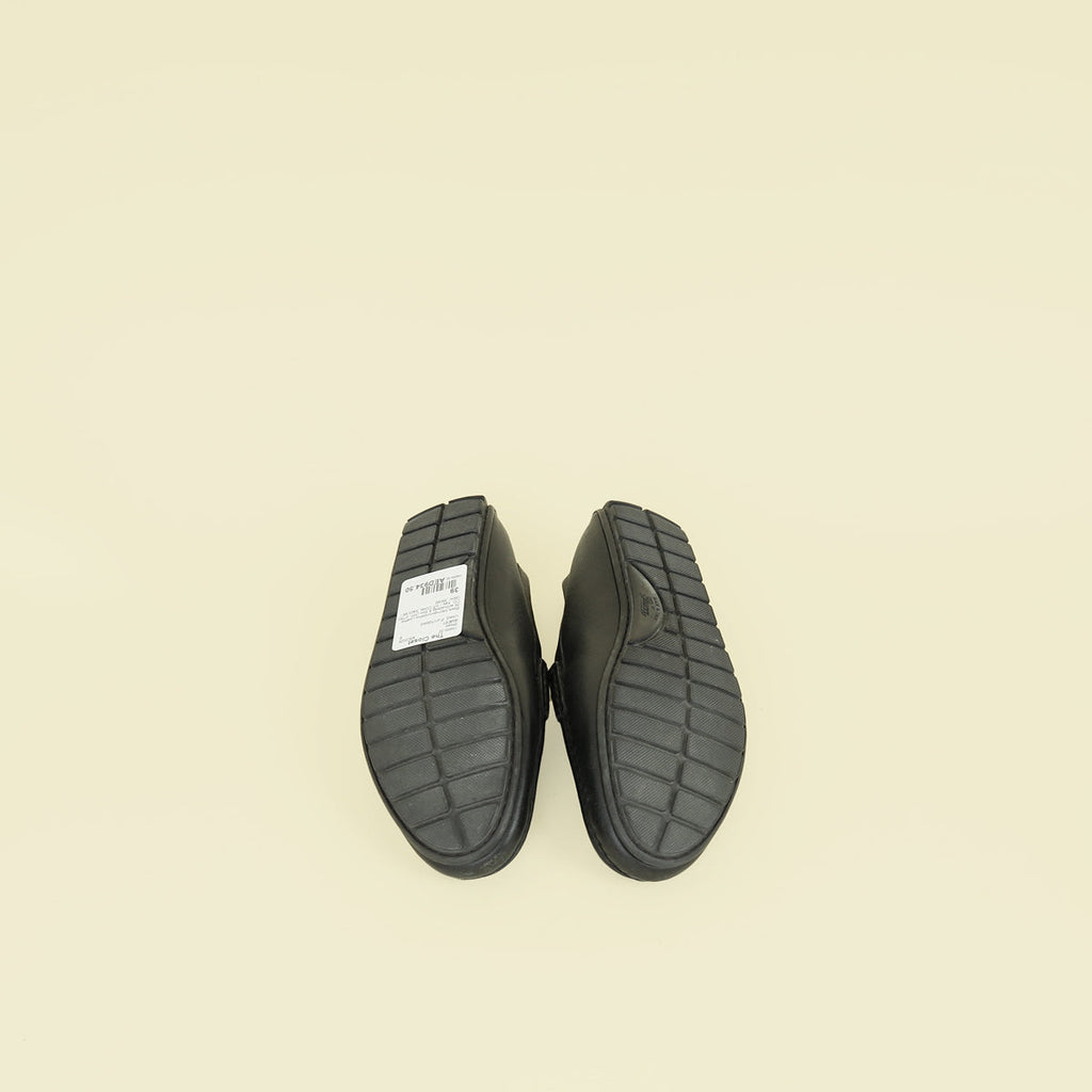 Gucci Black Microguccissima Mens Driver Loafers 39