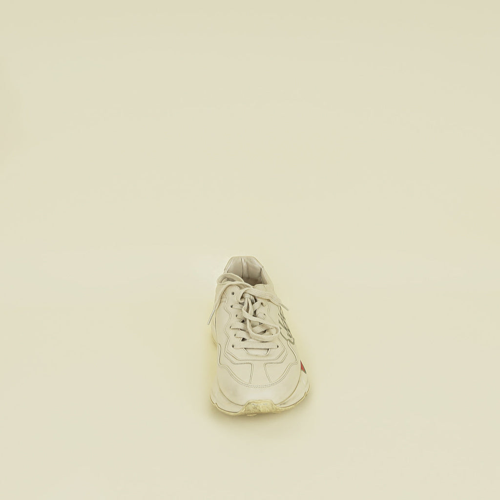 Gucci Ivory Logo Rhyton Sneakers 39
