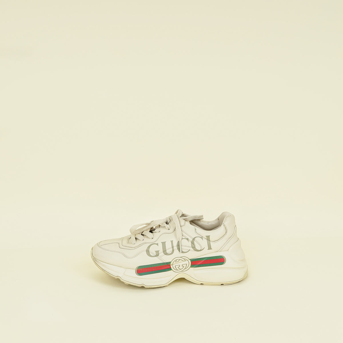 Gucci Ivory Logo Rhyton Sneakers 39