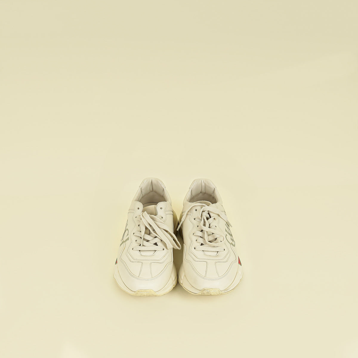 Gucci Ivory Logo Rhyton Sneakers 39