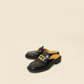 Gucci Black Interlocking G Leather Mules 39