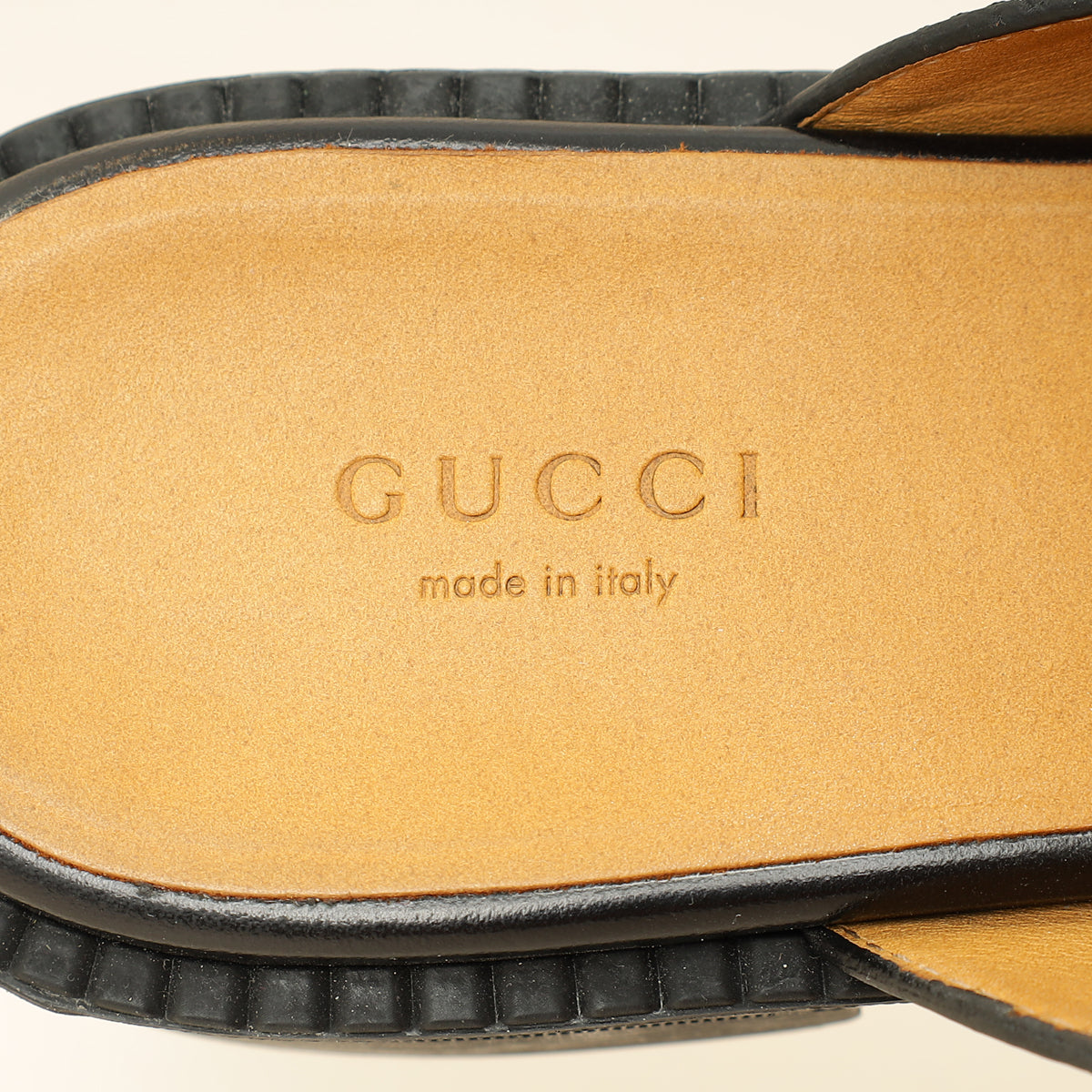 Gucci Black Interlocking G Leather Mules 39