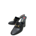 Gucci Black Malaga Kid Horsebit Princetown High Heel Mules 39