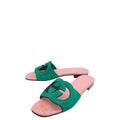 Gucci Bicolor Interlocking G Cut-Out Slide Sandals 39