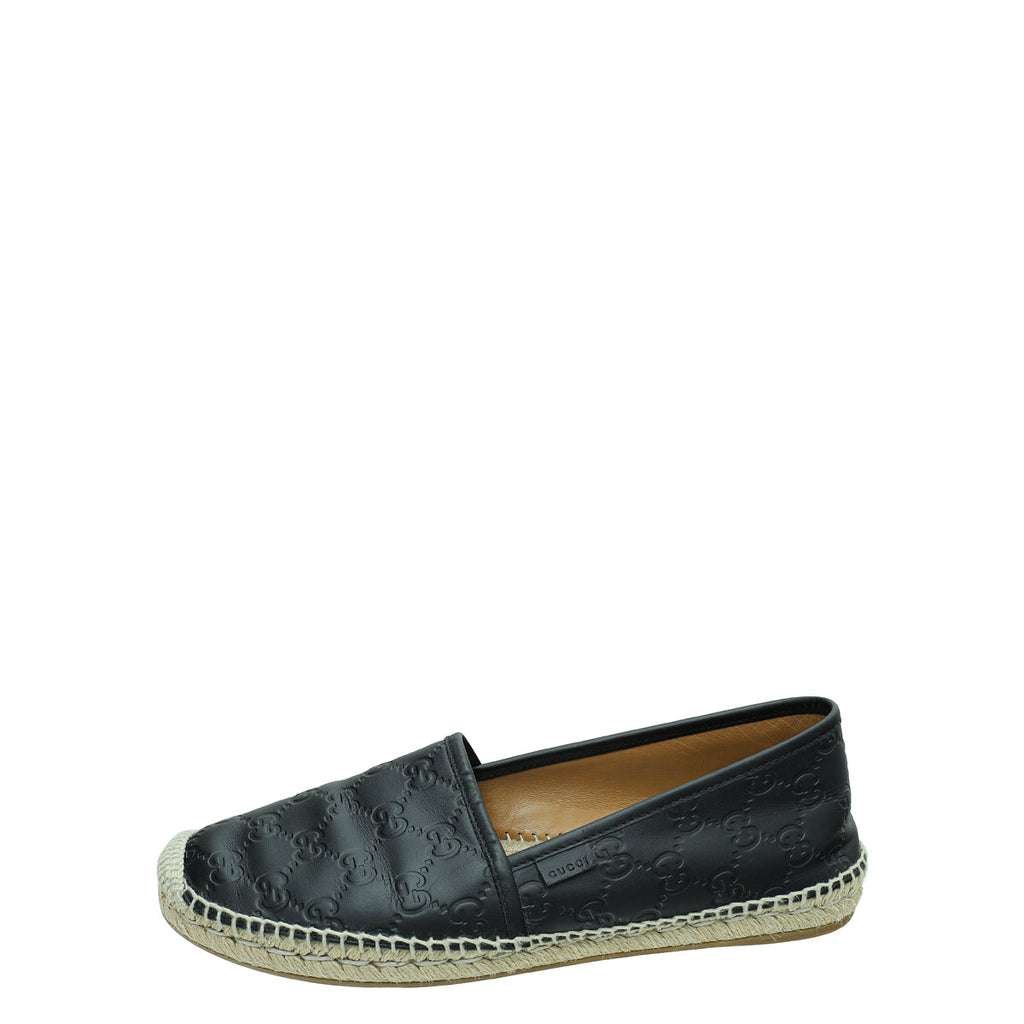 Gucci Black Guccissima Espadrille 41