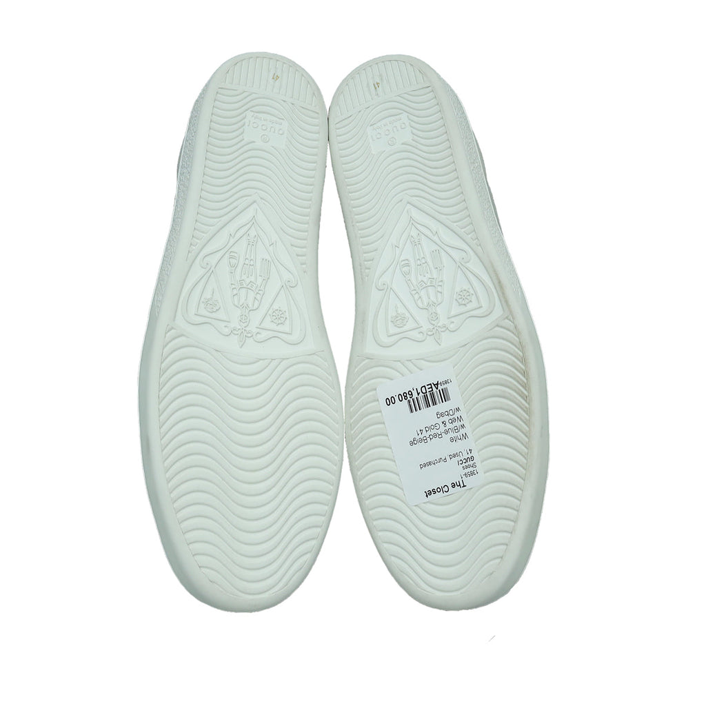 Gucci White Bees & Stars Ace Sneakers 41