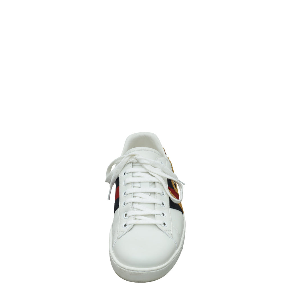 Gucci White Ace Loved Embroidered Sneaker 7.5