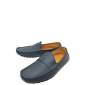 Gucci Navy Blue GG Microguccissima Men's Driver Loafers 7.5