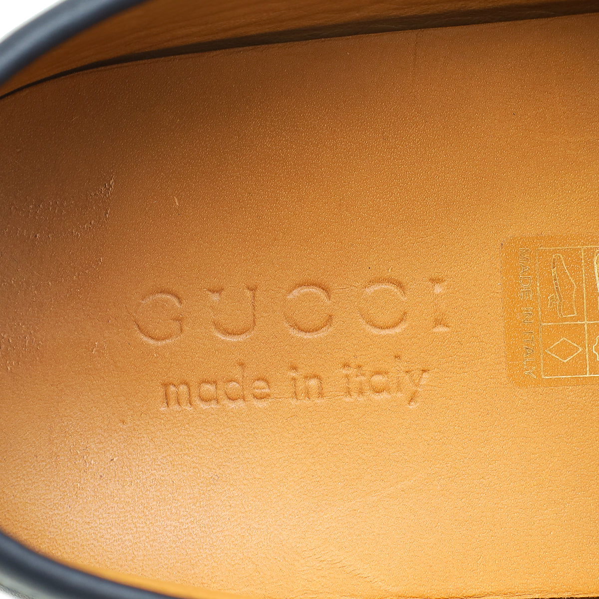 Gucci Navy Blue GG Microguccissima Men's Driver Loafers 7.5
