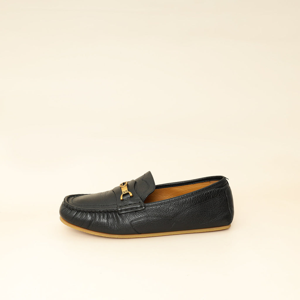 Gucci Black Interlocking G Horsebit Men's Loafer 8.5