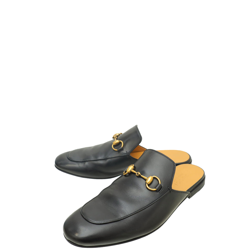 Gucci Black Princetown Mules for Men 8