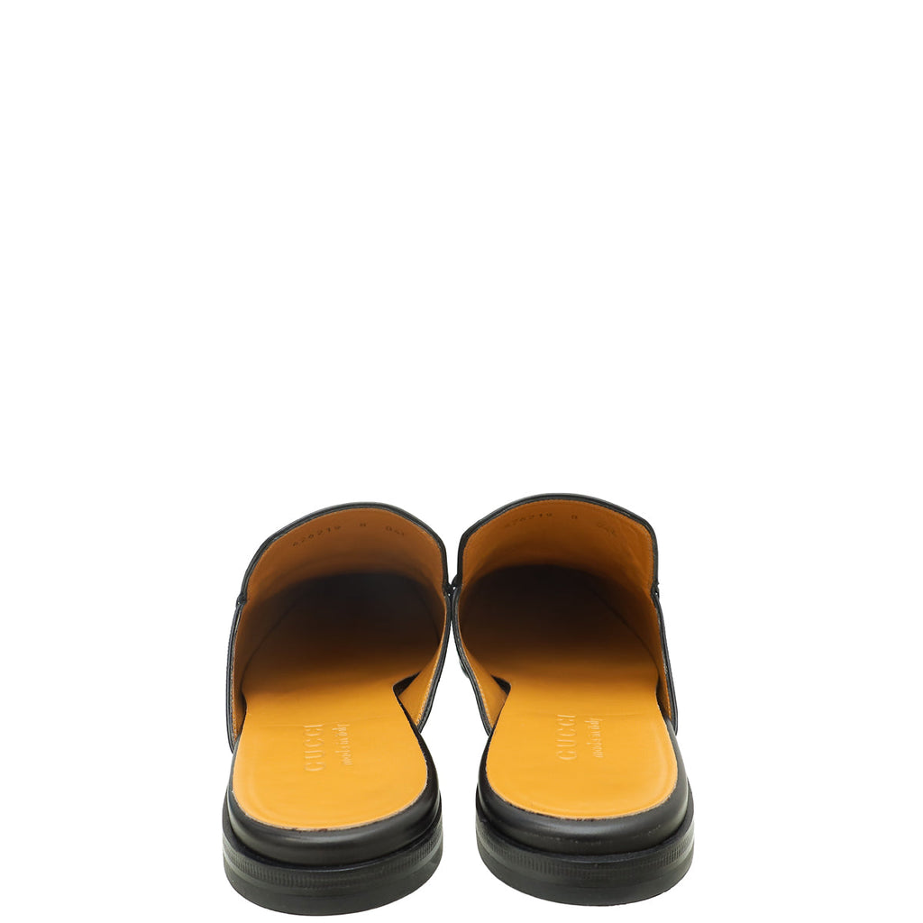 Gucci Black Princetown Mules for Men 8