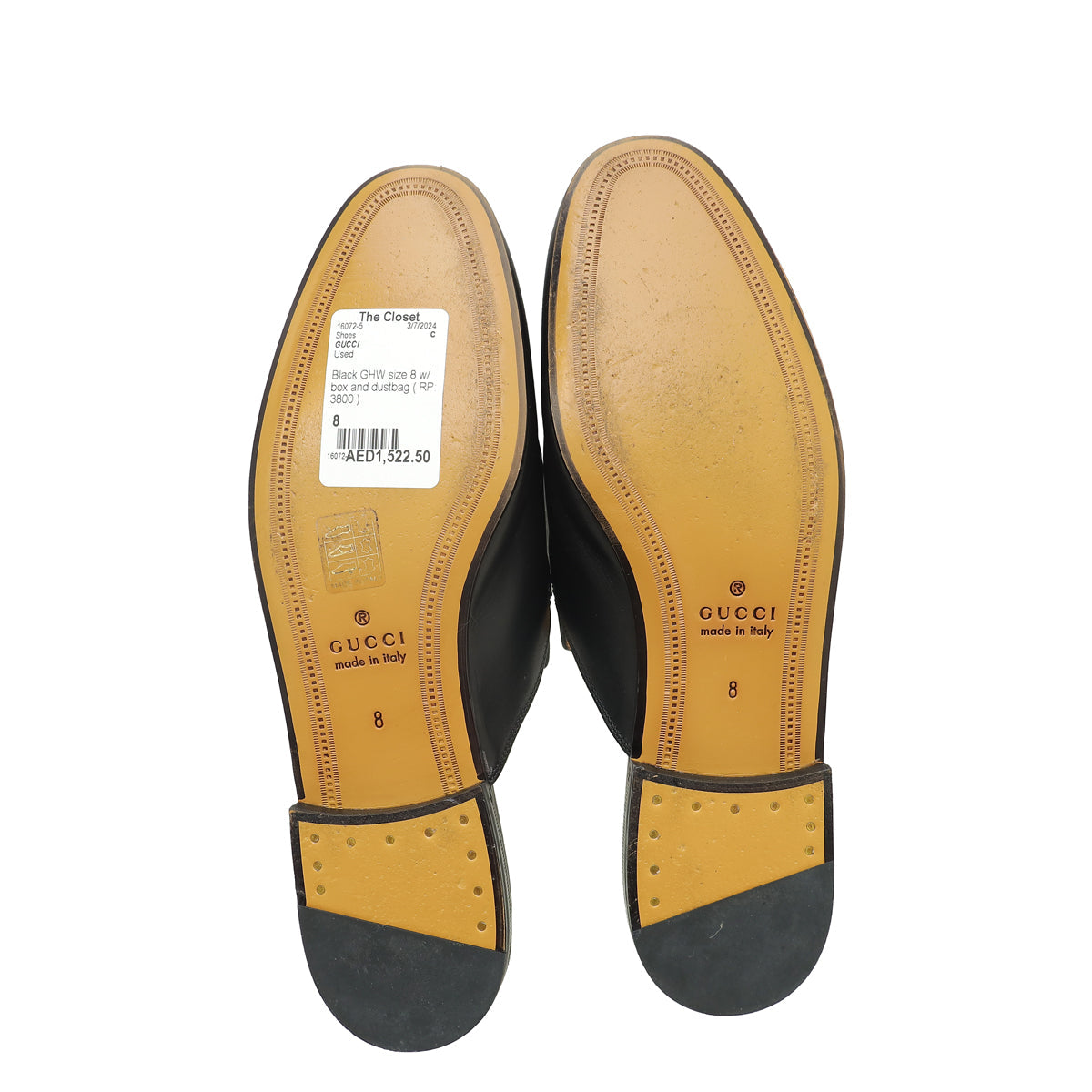 Gucci Black Princetown Mules for Men 8