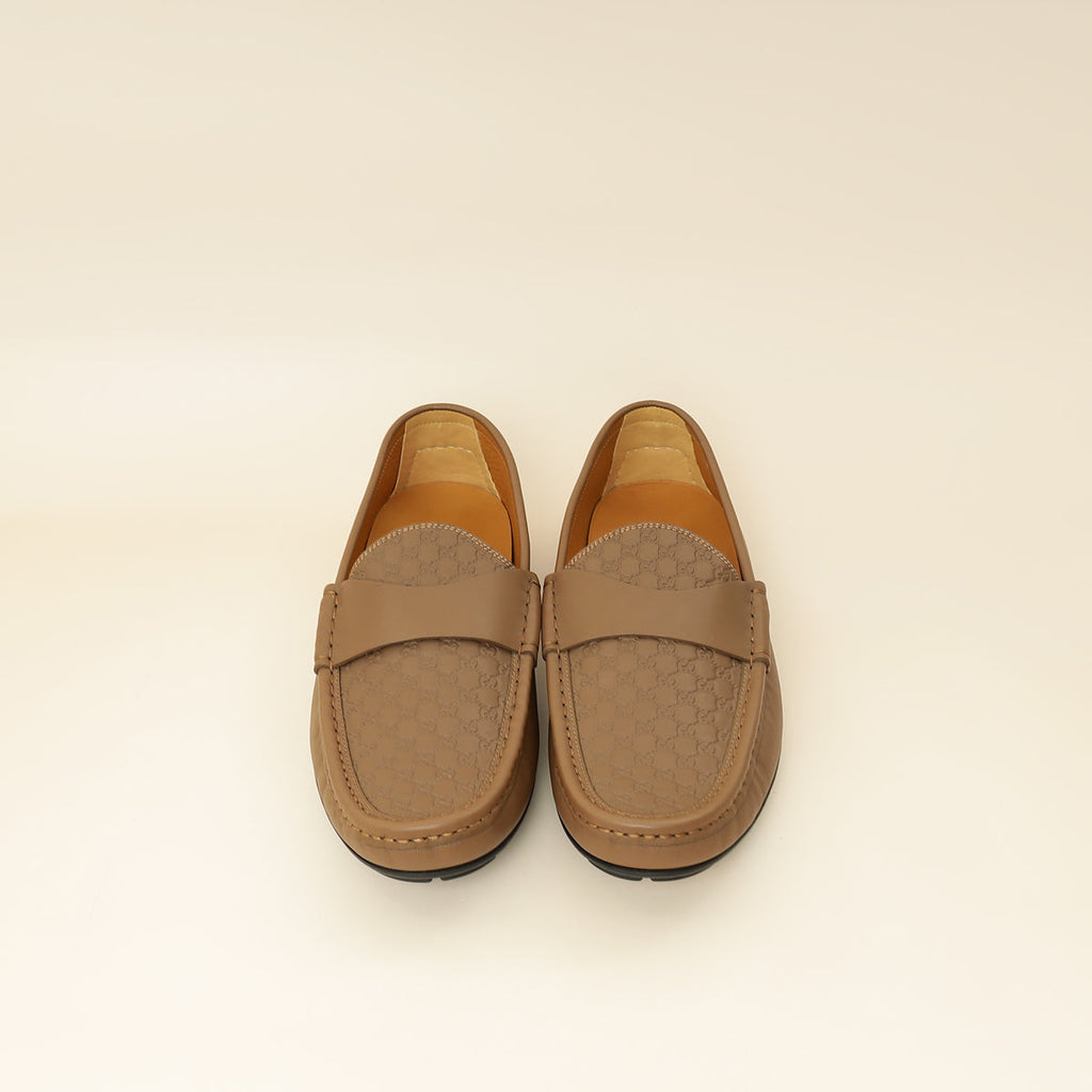 Gucci Brown GG Microguccissima Driving Loafer 8