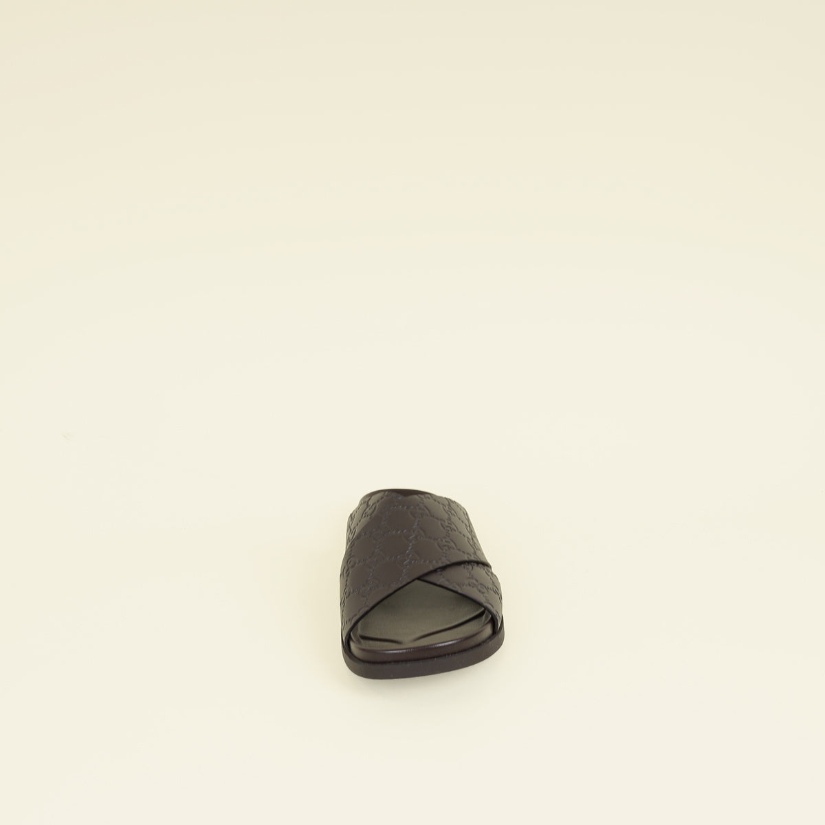 Gucci Chocolate Guccissima Mens Slide Sandal With Criss Cross 8