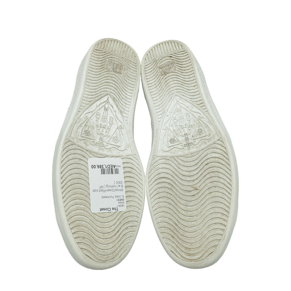 Gucci White Ace Bee Embroidered Sneakers 8