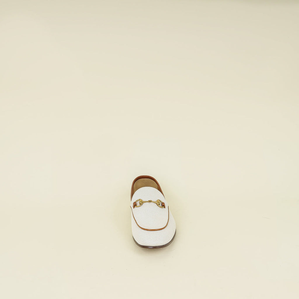 Gucci Tan Natural Jordaan Toile Jacquard Loafer 9.5