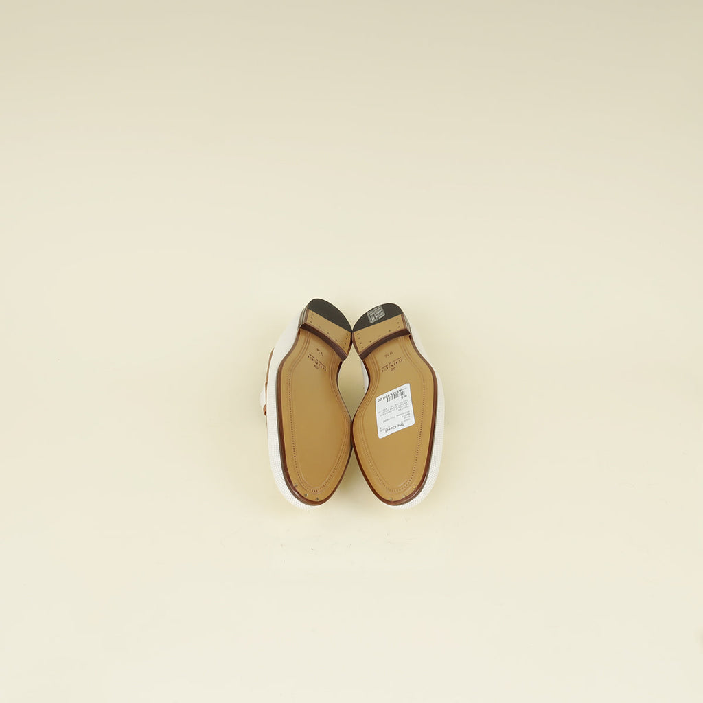 Gucci Tan Natural Jordaan Toile Jacquard Loafer 9.5
