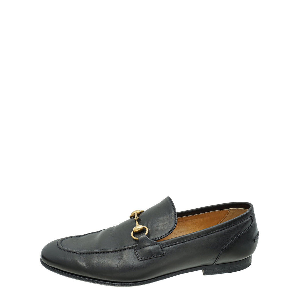 Gucci Black Men's Horsebit Jordaan Loafer 9