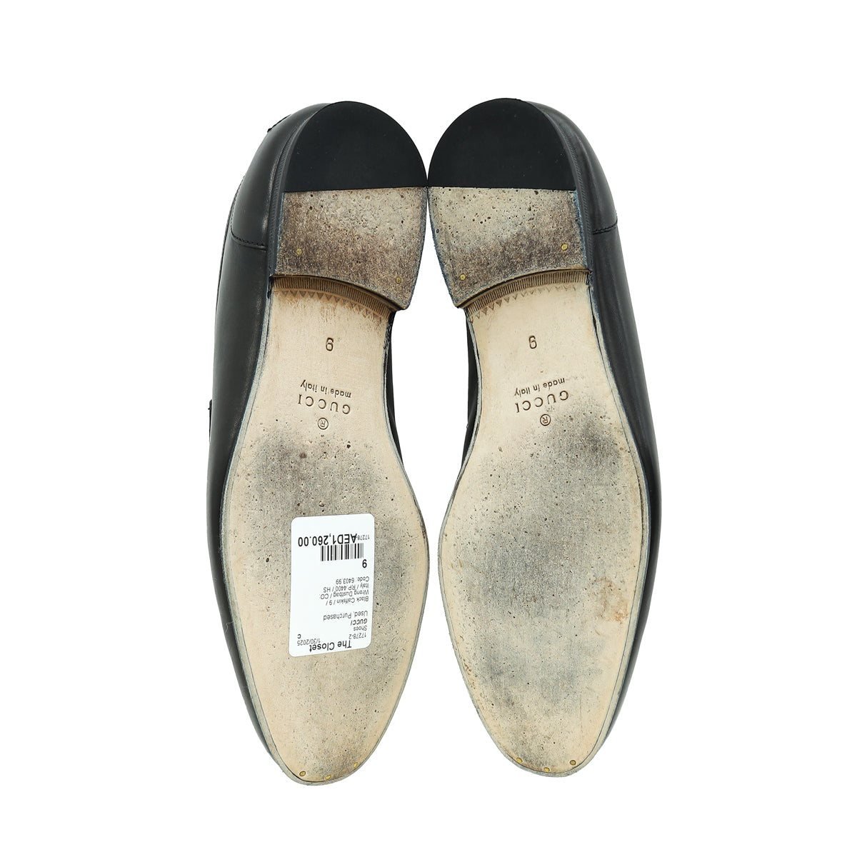 Gucci Black Men's Horsebit Jordaan Loafer 9