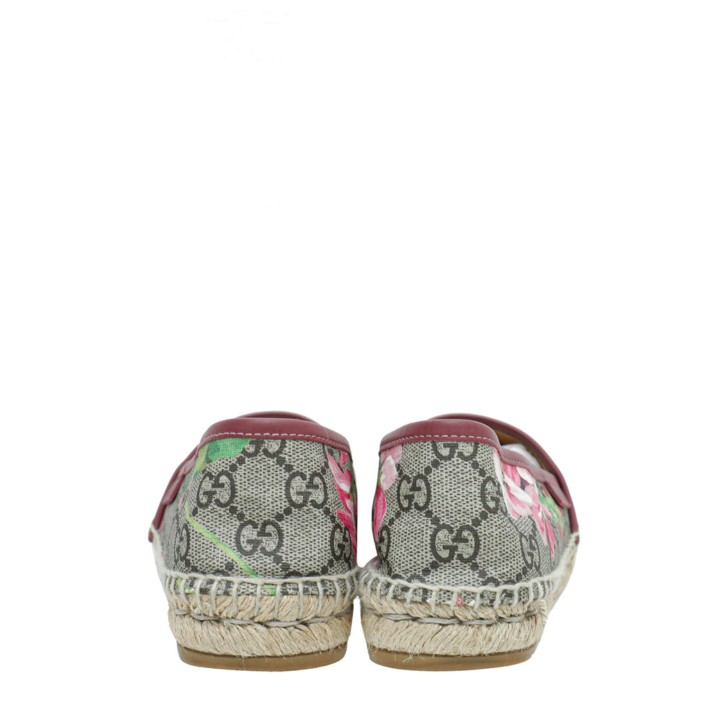 Gucci Bicolor GG Supreme Blooms Print Espadrille 34