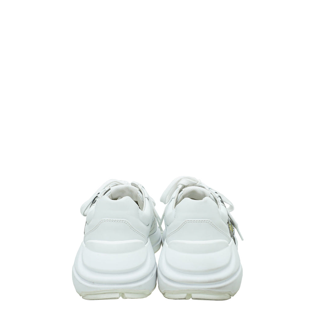 Gucci White Rhyton Mystic Cat Print Sneaker 37.5