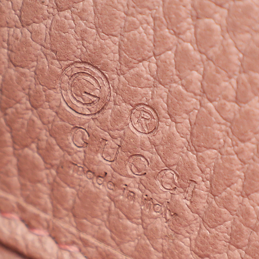 Gucci Pink GG Continental Zippy Wallet