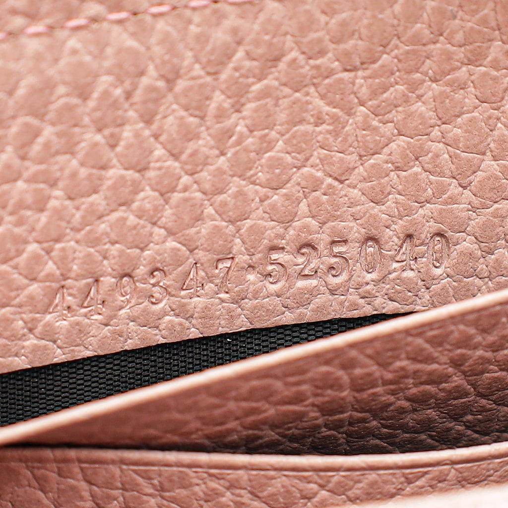 Gucci Pink GG Continental Zippy Wallet