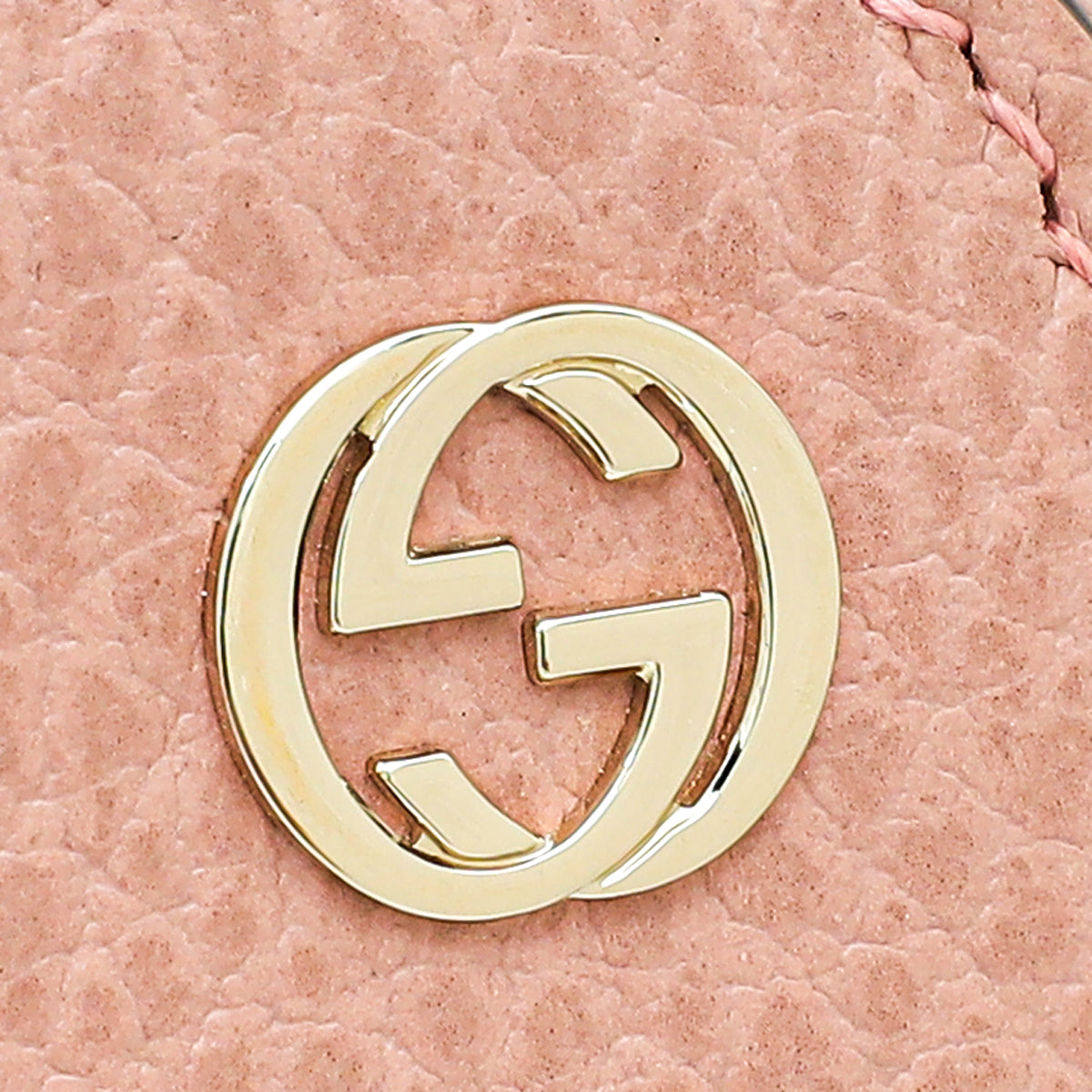 Gucci Pink GG Continental Zippy Wallet