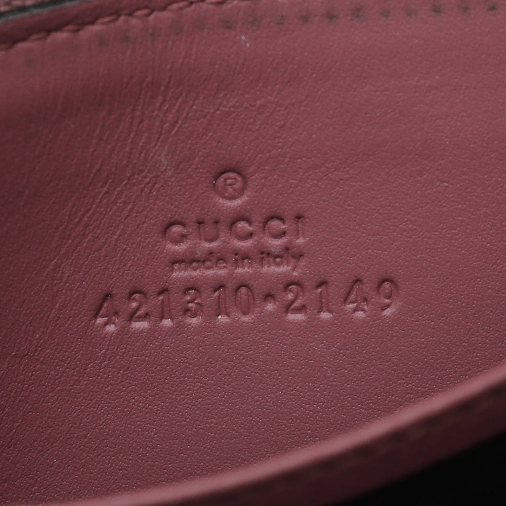 Gucci Bicolor GG Supreme Blooms Zip Around Card Case Wallet