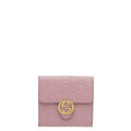 Gucci Pink Guccissima Interlocking G French Wallet