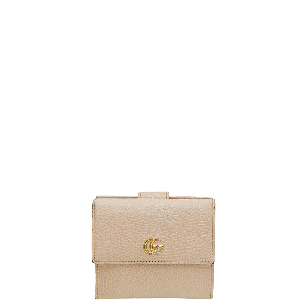 Gucci Pink GG French Flap Small Wallet
