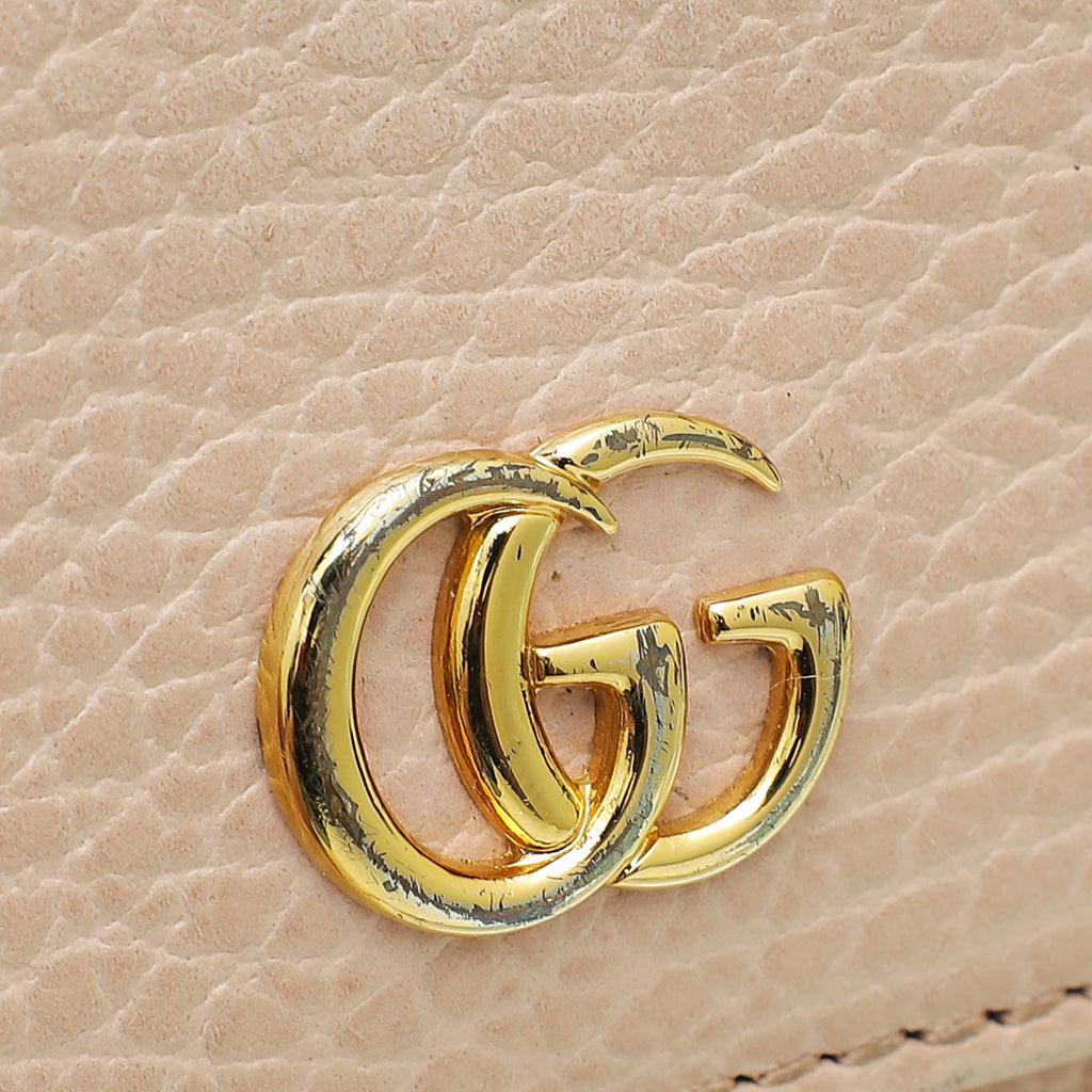 Gucci Pink GG French Flap Small Wallet
