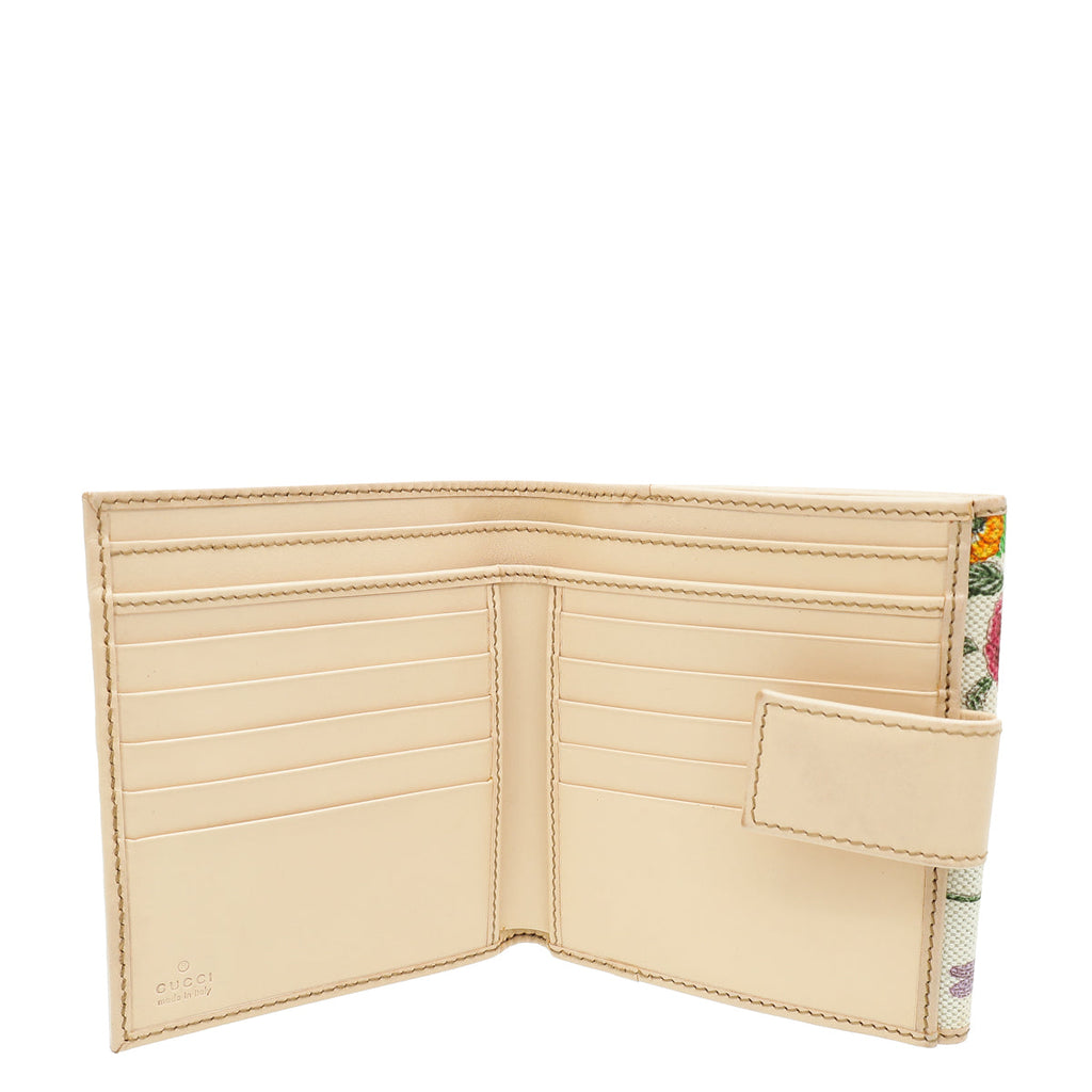 Gucci Multicolor Floral Horsebit Compact Wallet
