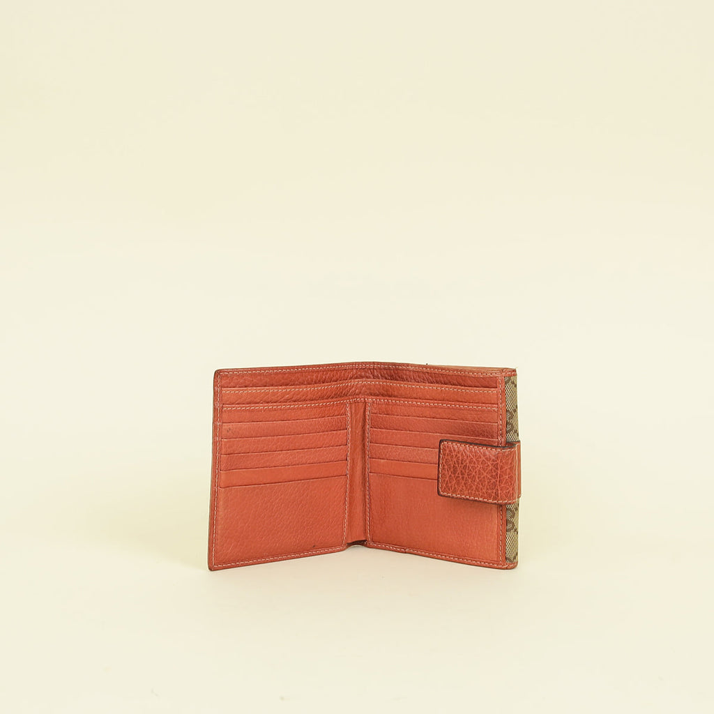 Gucci Bicolor GG Flap French Wallet