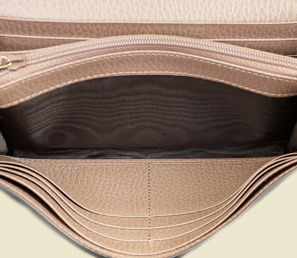 Gucci Bicolor GG Marmont Continental Wallet