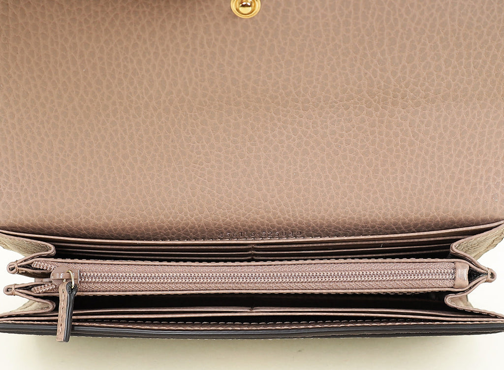 Gucci Bicolor GG Marmont Continental Wallet
