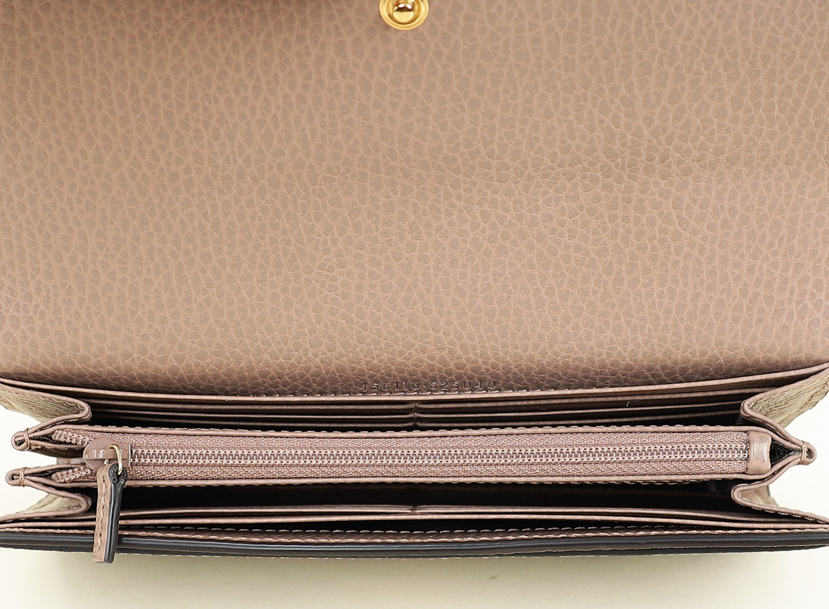 Gucci Bicolor GG Marmont Continental Wallet