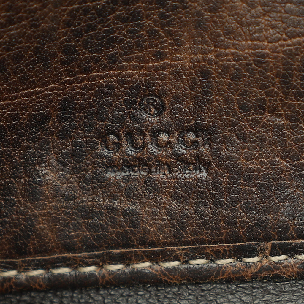Gucci Brown Guccissima Long Zip Around Wallet