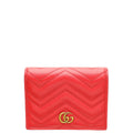 Gucci Red GG Marmont Card Case
