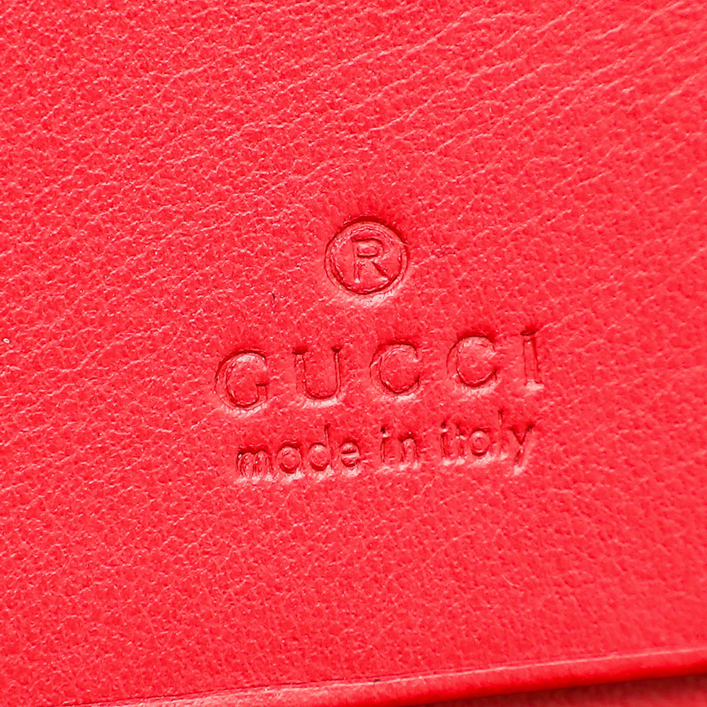 Gucci Red GG Marmont Card Case