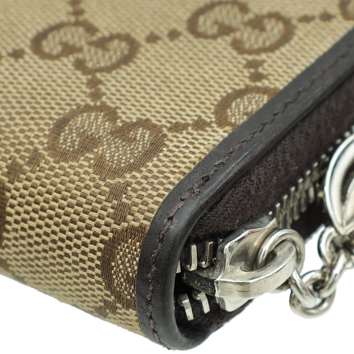 Gucci Ebony GG Zip Around Wallet