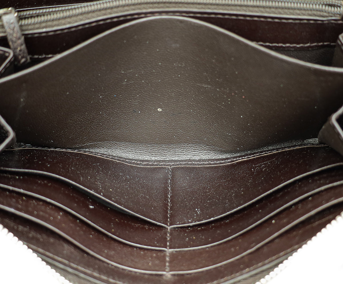 Gucci Ebony GG Zip Around Wallet