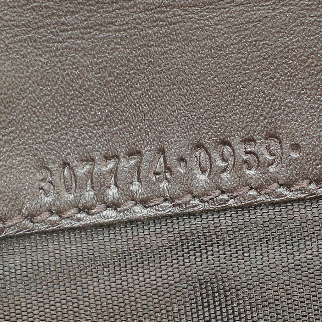 Gucci Chocolate Brown GG Guccissima Bifold Slim Long Wallet