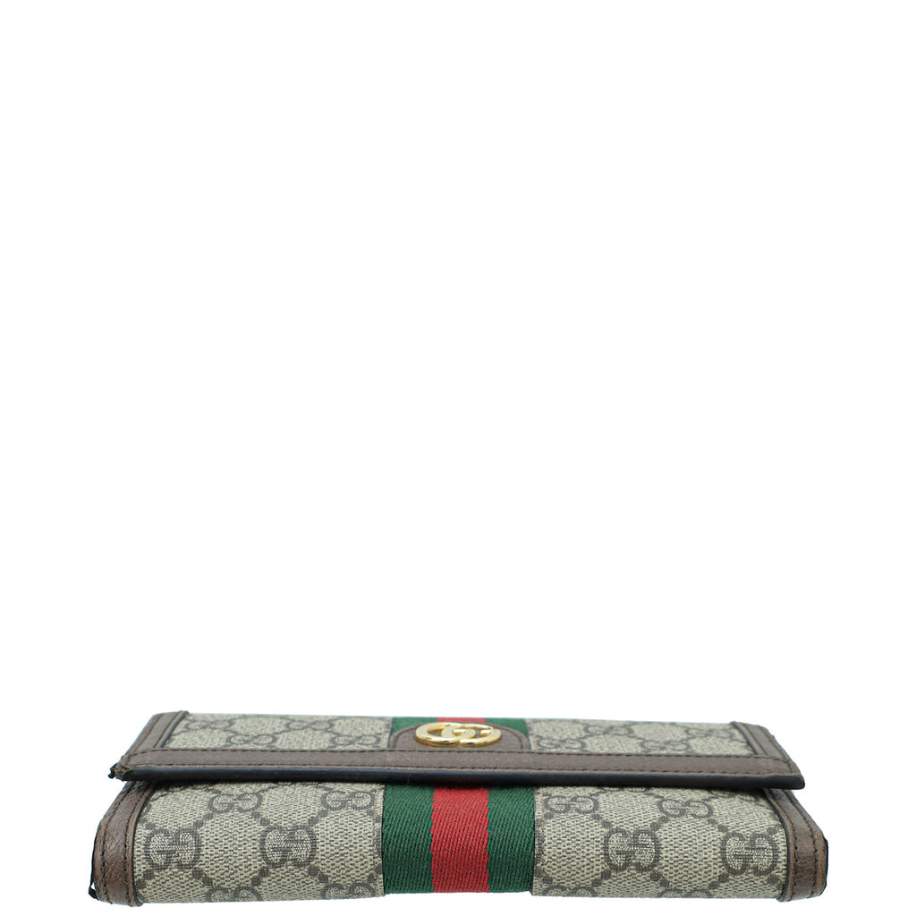 Gucci Bicolor GG Supreme Ophidia Continental Wallet