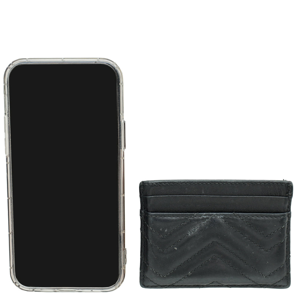 Gucci Black GG Marmont Card Holder