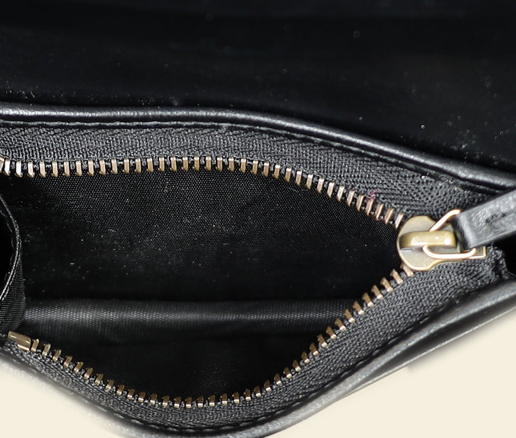 Gucci Black GG Marmont Card Case Wallet